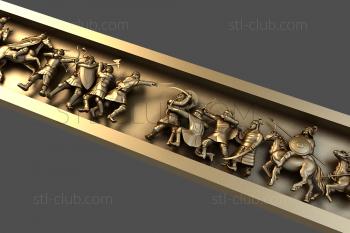 3D model 3d stl model of carved horizontal panel (STL)